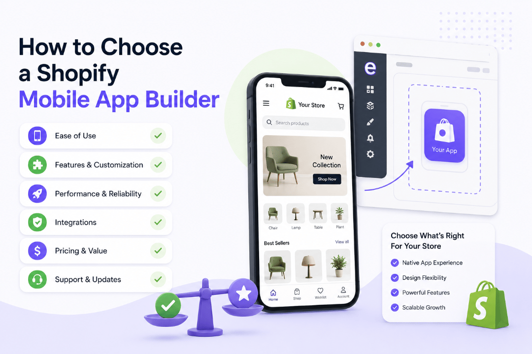 كيف تختار أداة بناء تطبيقات الجوال لـ Shopify: قائمة التحقق الكاملة لعام 2026
