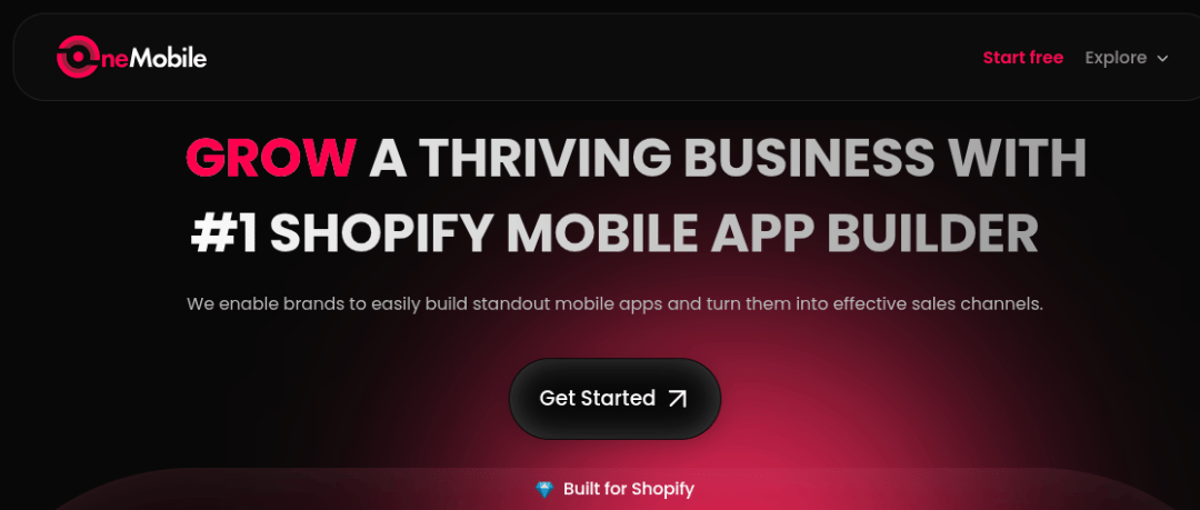 OneMobile no-code Shopify mobile app builder