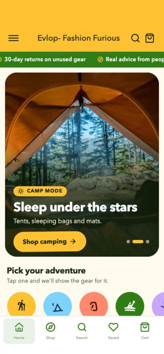 Sunchaser app home screen