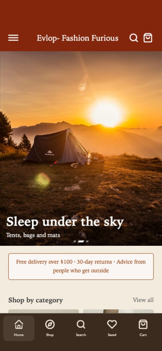 Trailhead app home screen