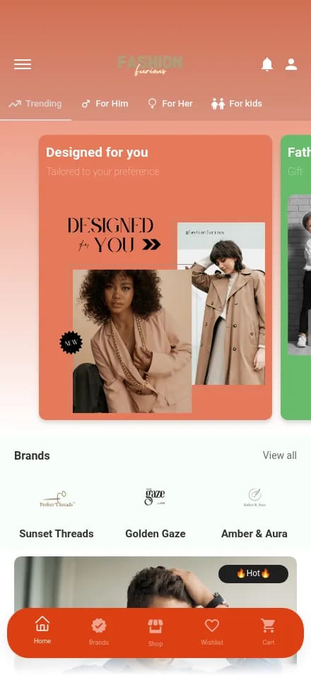 Evlop mobile app storefront preview