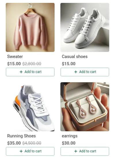 Products Grid preview